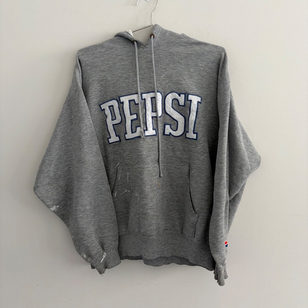 Vintage Pepsi Nothing Else Is A Pepsi Gray Hoodie Large
